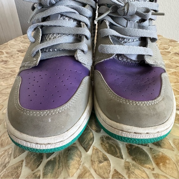 Nike Air Jordan 1 Phat Wolf Gray Ultraviolet Sneakers 6Y - Picture 6 of 12